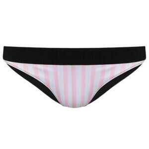Heidi Klein BB Striped Reversible Hipster Bottom Pink Black Stripe Small